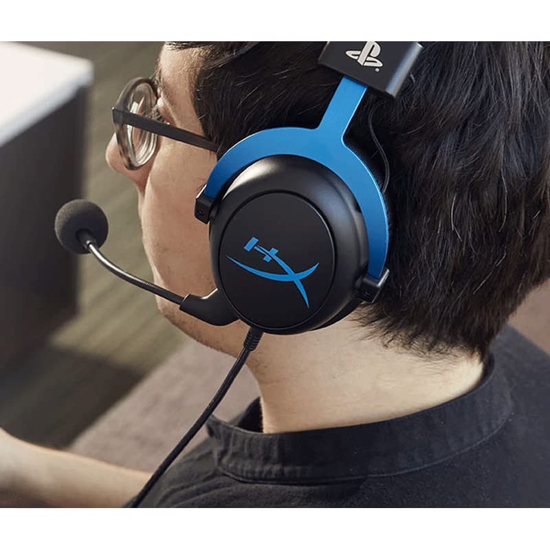 HyperX Cloud - Gaming Headset, PlayStation Official Licensed Product, for PS5 and PS4, Memory Foam comfort, Noise-cancelling mic, Durable aluminum frame,Black