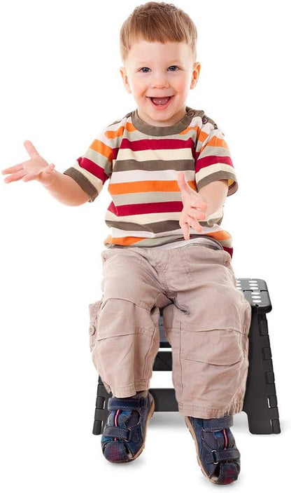 ACSTEP Folding Step Stool - Sturdy 9-Inch Collapsible Design | Non-Slip & Lightweight for Kids & Adults, 300 lbs Capacity