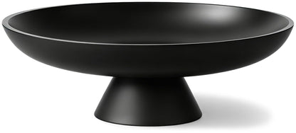 Large Fruit Bowl for Kitchen Counter, Concrete Decorative Bowls for Home Decor, Modern Key Bowl for Entryway Table (Black)