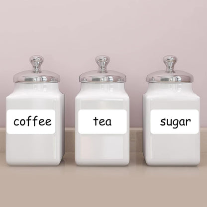 Reusable Dry Erase Labels for Organizing, Storage Bin, Craft, Jars, Pantry Labels, Sticky Notes for Office School Home Gift Chioce, Removable (2x4 inches, 24PCS) (White)