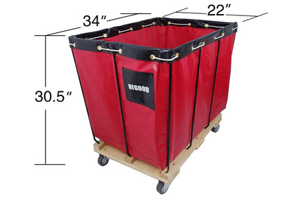 HIGOOD Basket Trucks,Service Carts Red 8 Bushel Knock Down Truck,Carts, 10.0 cu. ft, 400 lb, 34" L X 22" W X 30.5" H Capacity