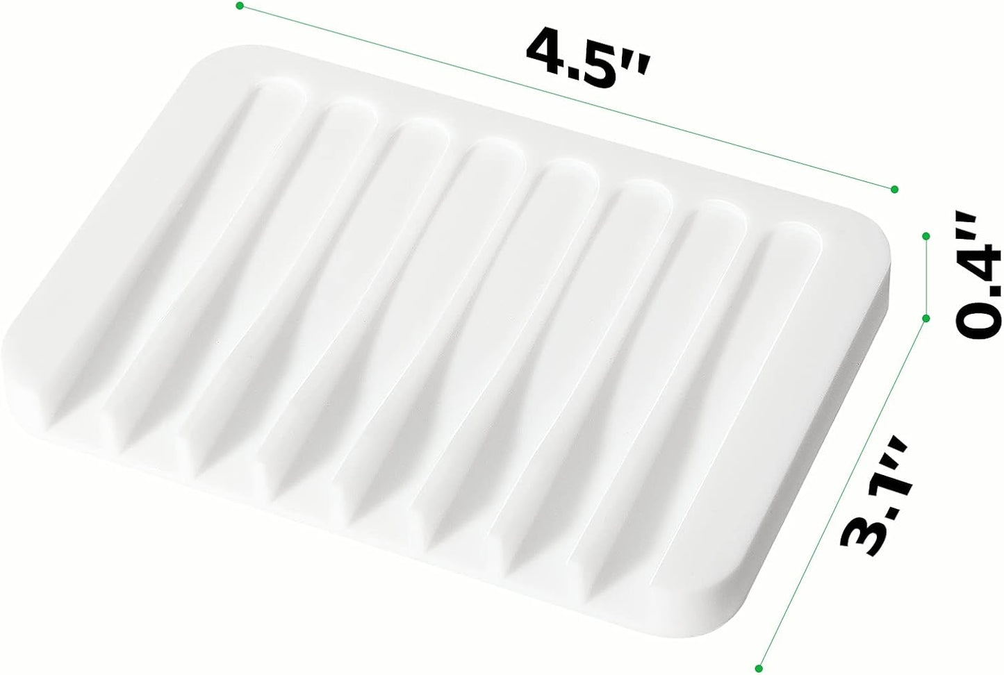 Urbanstrive Counter Soap Dish Shower Waterfall Soap Tray Holder for Bathroom, Kitchen, Top, Flexible Silicone, Keep