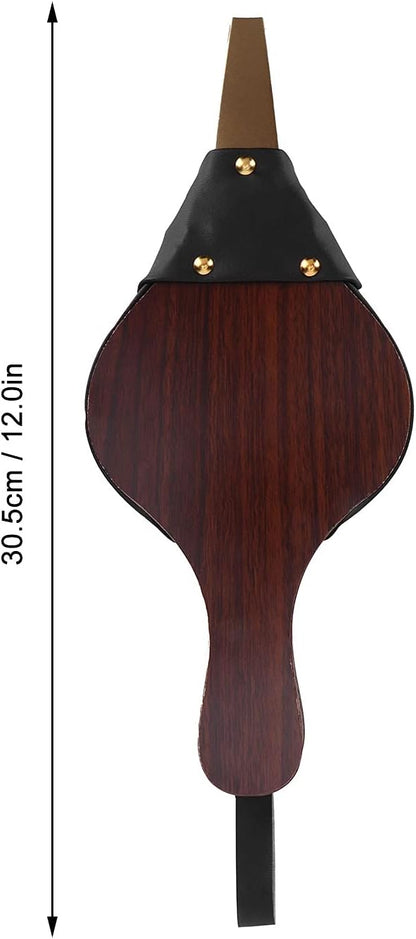 AYNEFY Manual Fireplace Bellows, Wooden Air Blower for Barbecue, Outdoor Cooking Fan Tools Accessories