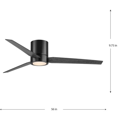 Progress Lighting Braden Collection 56" Three-Blade Indoor Hugger Ceiling Fan