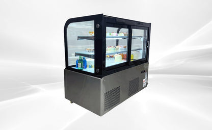 Refrigerated Bakery Display Cooler Case for Pastry Deli Curved 48" Wide Cooler Glass Display Curve Case Refrigerator - Commercial NSF UL ETL CW-370R