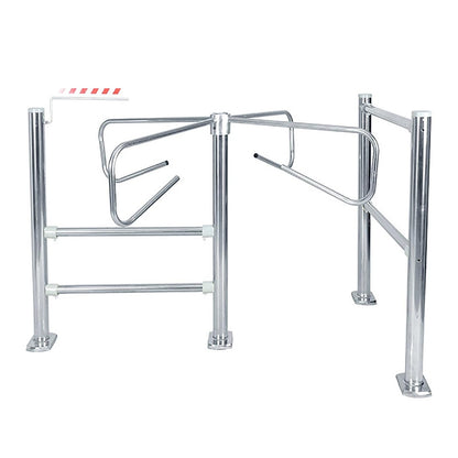 Cross One-Way Turnstile Gate, Manual Entrance and Exit, Stainless Steel Swing Gate for Supermarkets, Factories, Libraries, and Stores(66.9in/170cm)