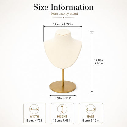 RQQM Necklace Display Stand For Selling Jewelry Display Stand with Stainless Steel Stand Necklace Holder Organizer Desktop Stand for Home Store Dresser-3.15''×4.72''×7.48''