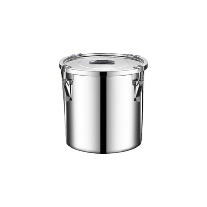 Verdeho stainless steel food storage containers with lids lock clips airtight container large airtight for rice flour sugar grain coffee bean storage containers Kitchen jar (1.59gal/6L)