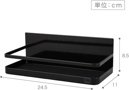 2523 9.6 4.3 3.3 inches (24.5 11 8.5 cm), Yamazaki Magnetic Spice Rack, Black, Approx. W x D x H x x Tower Seasoning