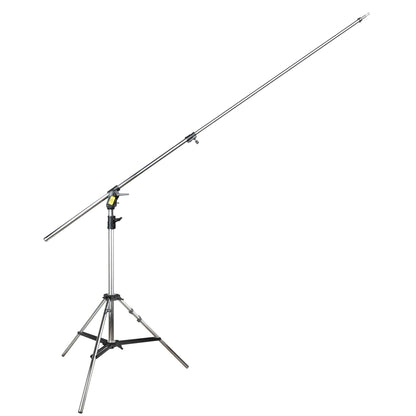 Kupo Steel Baby Boom Stand, Heavy Duty Convertible Stand and Boom Arm, Stand Load 26.4lbs, Boom Load 11lbs, Boom Range 43.7"–75.2", Black (KS142412)