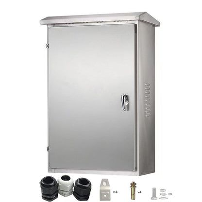 GERSIK Outdoor Stainless Steel Electrical Box Enclosure, IP65 Waterproof Junction Box, Weatherproof Nema Enclosure Box, Wall-Mounted Project Boxes for Electronics 31.5" H x 23.6" W x 7.87" D