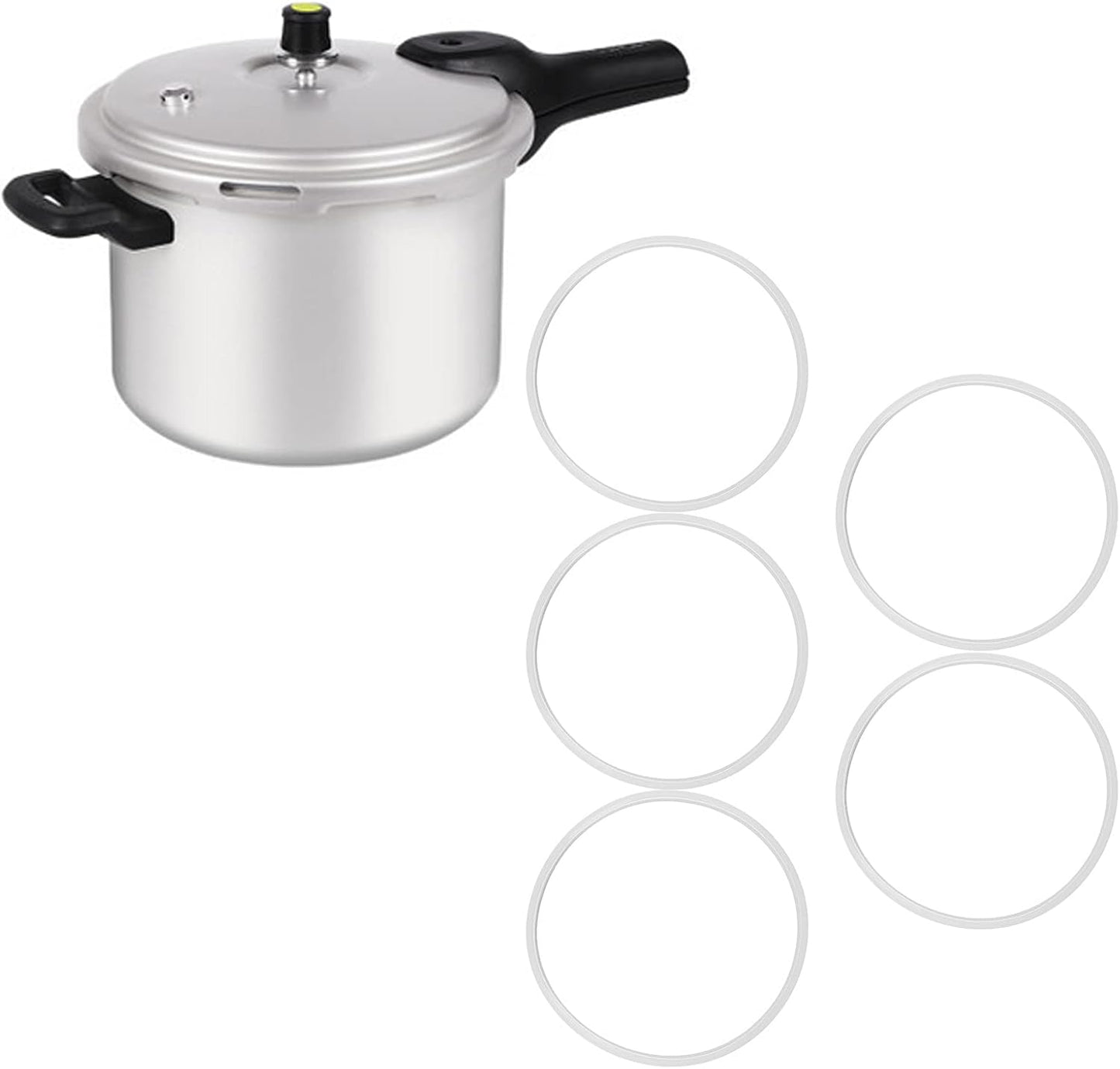 Silicone O-Ring Sealing, 5PCS Flexible Durable for Pressure Cooker Lid (18cm)