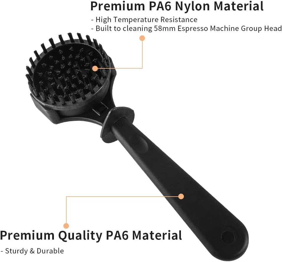 Espresso Machine Cleaning Brush Tool, CAFEMASY Nylon Bristles Cleaning Disc for 58mm Brewing Group Head