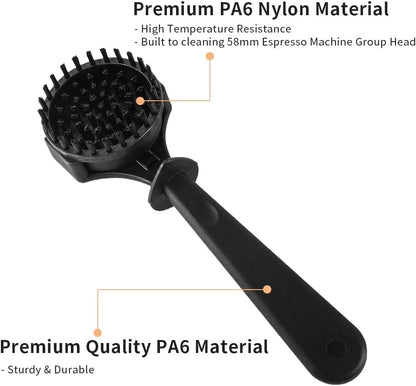 Espresso Machine Cleaning Brush Tool, CAFEMASY Nylon Bristles Cleaning Disc for 58mm Brewing Group Head