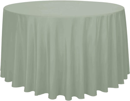 210GSM 108 Inch Obstal Round Table Cloth, Oil-Proof Spill-Proof and Water Resistance Microfiber Tablecloth, Decorative