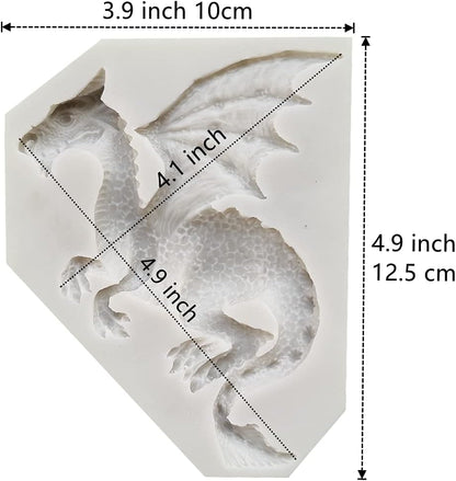 3D Flying Dragon Silicone Fondant Cake Mold for Chocolate, Gummy, Sugarcraft, and Cupcake Decorating