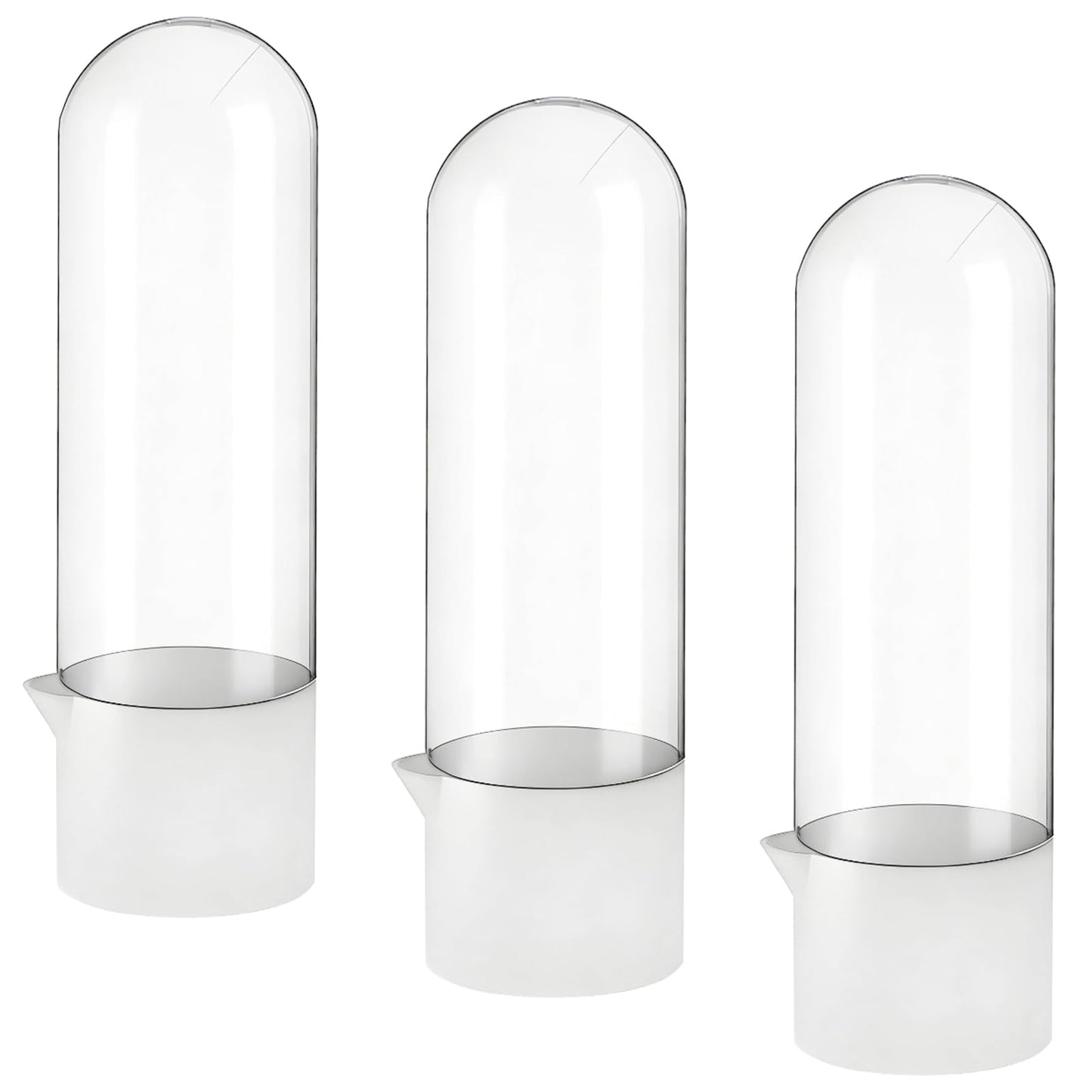 NIMBLOOM 3 Pcs Herb Keeper for Refrigerator, Large Fresh Herb Keeper with Independent Water Refill Port, 10.2 in Tall Herb Saver Container