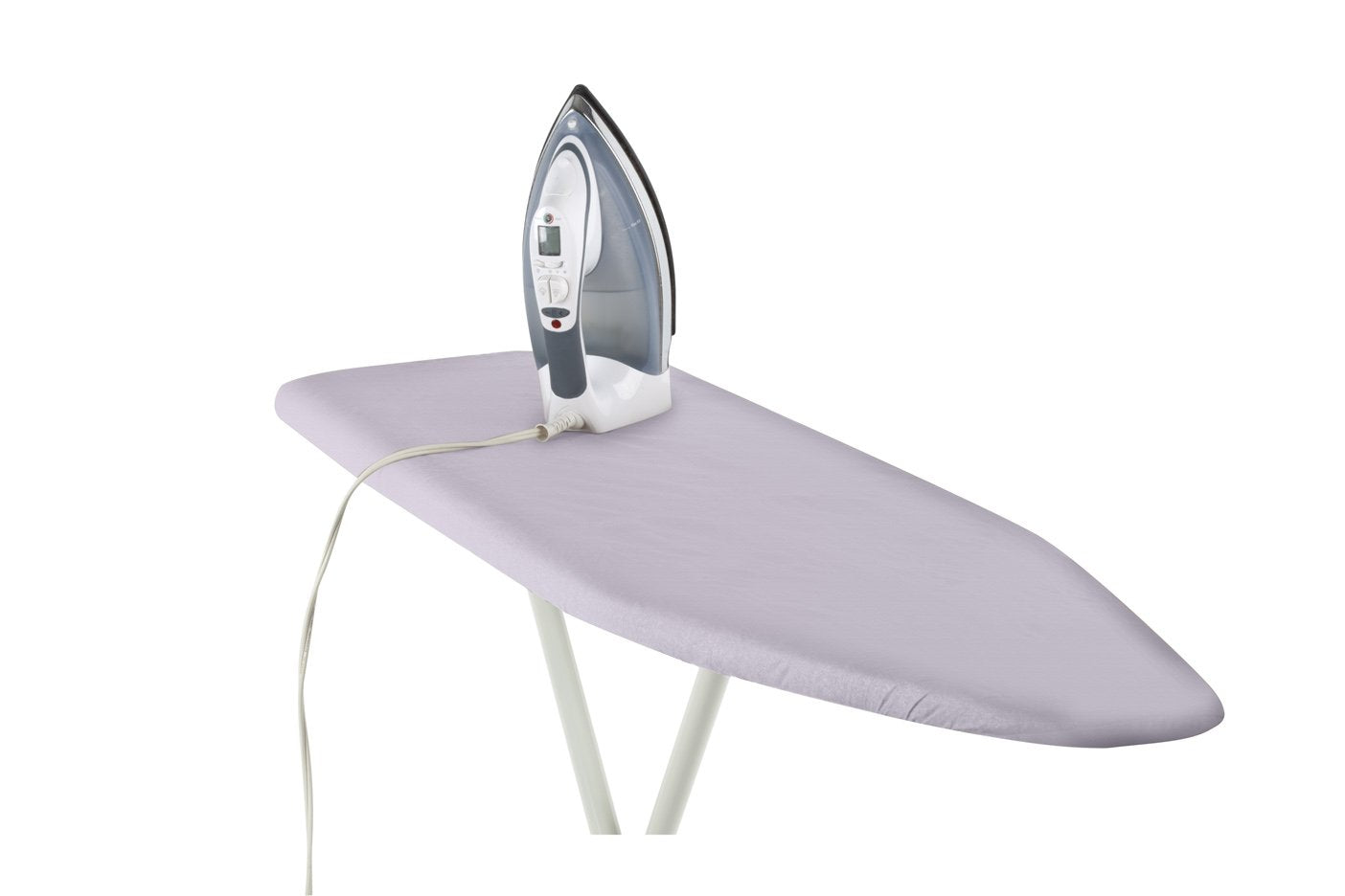 Simplify Ironing Board Cover and Pad | Silicone Coated | Scorch Resistant | Thick Padding | Elastic Edge | Hook and Loop Fasteners | Standard Size 15x54 | Plum Pink