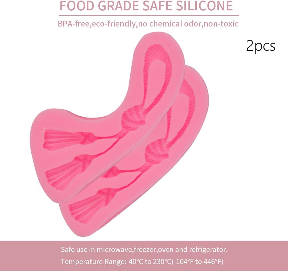 2 pieces Rope Knot Ice Jelly Baking Tray Molds, Chinese Knot Cake Baking Mould for Chocolate Candy Bakeware