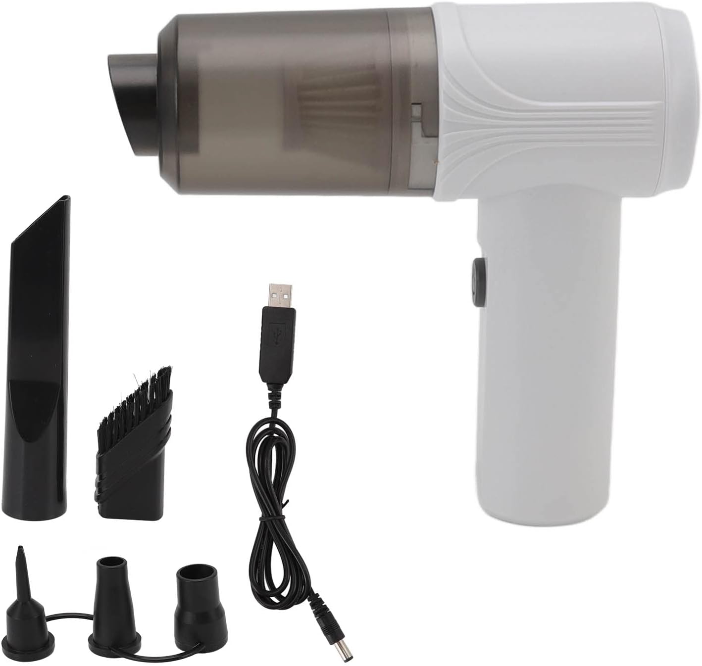TOPINCN 12000Pa Portable Car Vacuum Cleaner - 2 in 1 Wet and Dry Cordless Handheld USB Rechargeable (White)