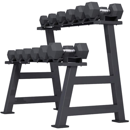 Dumbbell Racks Dumbbell Set with Stand, 2-Layers Dumbbell Rack, Home Weights Storage Rack, Compact Dumbbell Bracket, Easy to Install, Load Bearing 200 KG (Color : Dumbbell Set, Size : 165KG)