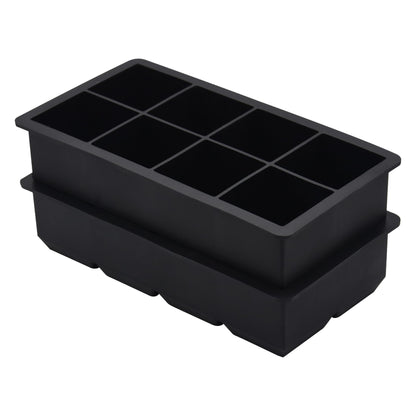 Bangp Large Ice Cube Tray for Whiskey,2 Pack Stackable Big Ice Cube Molds Make 16 Big Whiskey Ice Cubes,Easy Release Square Ice Cube Maker for Cocktails,Whiskey,Soups and Frozen Treats