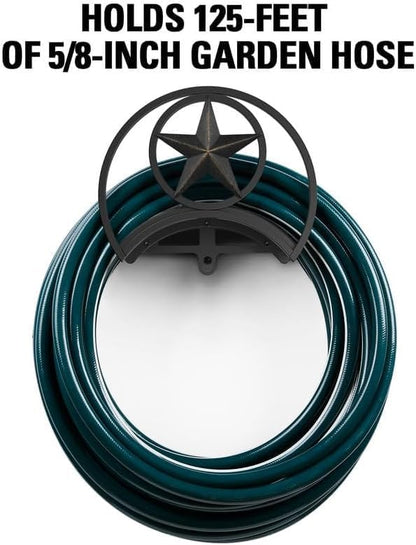 GOFORWILD Garden Hose Holder, Decorative Hose Butler Sturdy Water Hose Rack, Durable Wall Hose Hanger, Holds 125-Feet of 5/8-Inch Hose, Hose Reel, Made of Gauge Steel (9.8) …