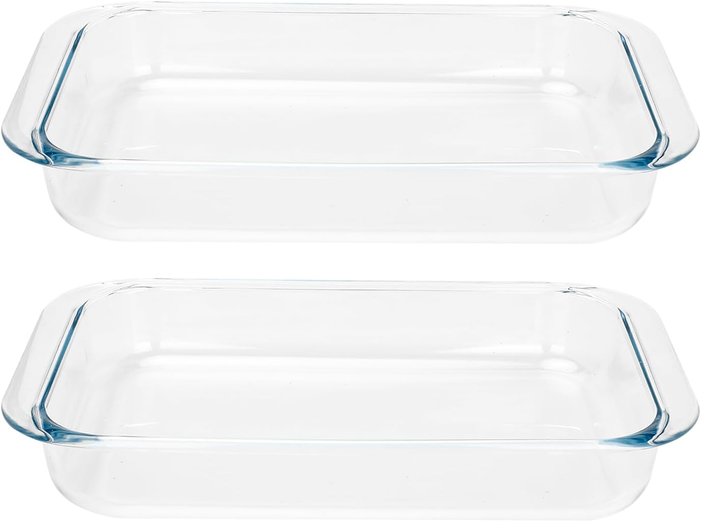 Set of 2, 1.5-Quart Tempered Glass Oblong Baking Dishes