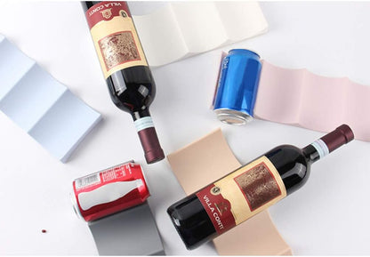 BESTonZON Wine Rack Water Bottle Display Mat, Refrigerator Organizer for Easy Storage (White)