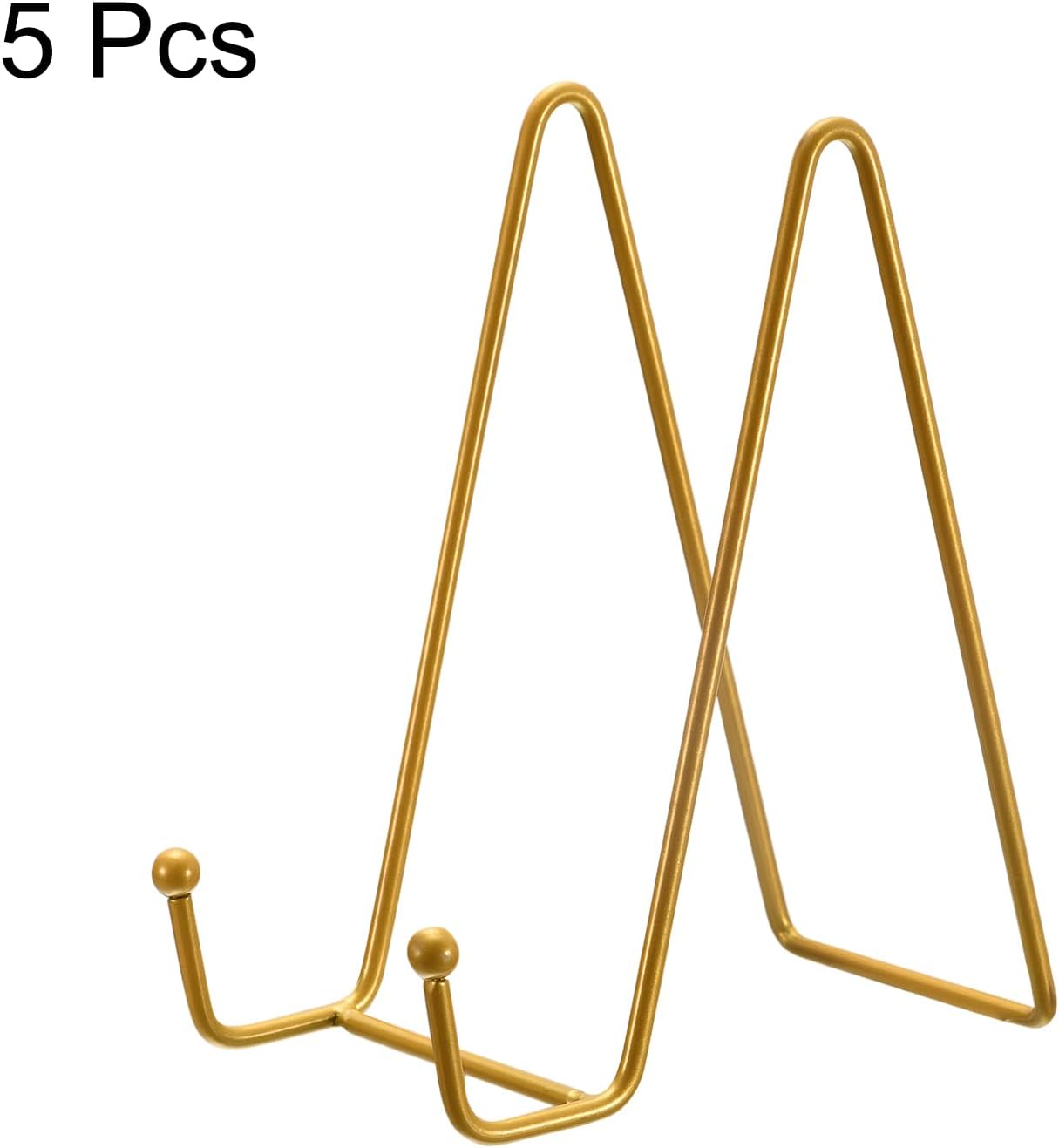 uxcell Plate Stand for Display, 5Pcs 6 Inch Iron Easel Plate Holder, Metal Decorative Plates for Picture Photo Book