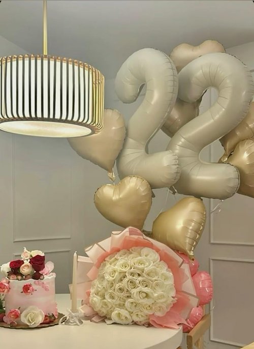 Big 23 Number Balloon by [Brand Name] - 40 Inch Foil Birthday Decoration in Cream | Perfect for Weddings & Graduations