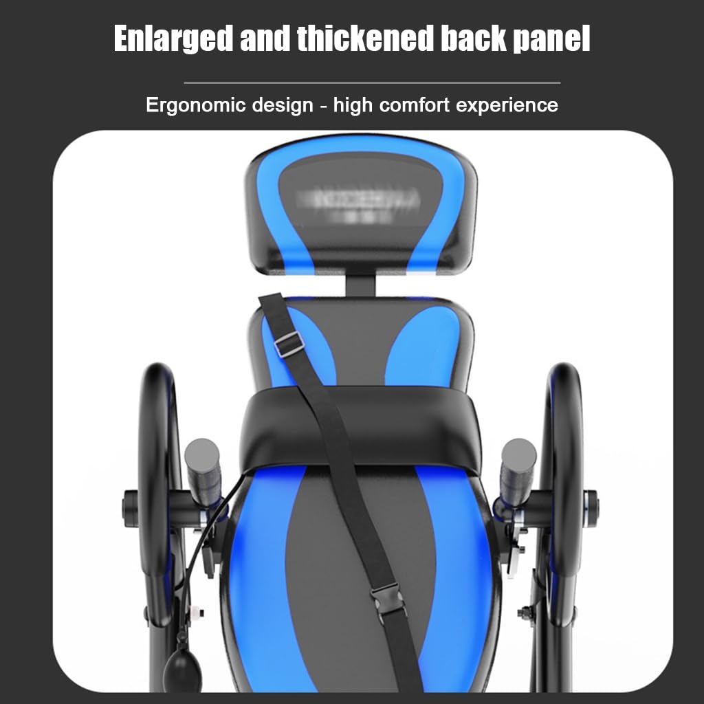 MAgiLL Heavy Duty Inversion Table 330 lbs Capacity with Adjustable Protective Belt Inversion Table for Back Pain Relief Updated