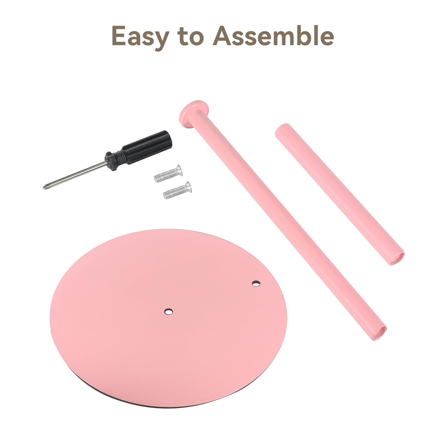 Paper Towel Holder Pink, Paper Towel Holder Countertop with Anti Slip Weighted Base, Stainless Steel Freestanding Paper Towel Holders for Kitchen