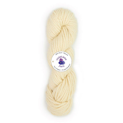 The Oxford Company Violet Jane 100% Wool, 3-Ply Solid Rug Yarn | 4-Ounce Skein (Natural undyed)