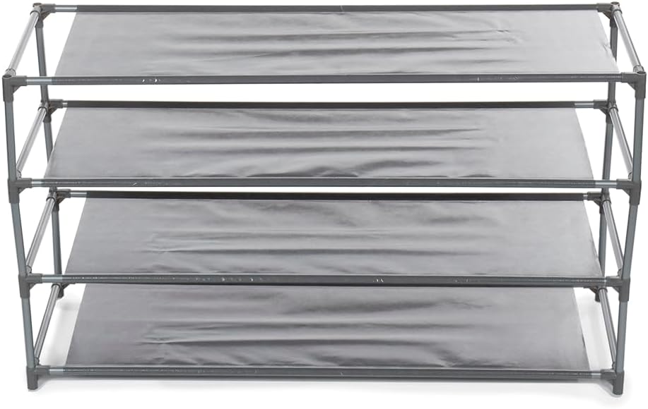 20 (4-Tier Home Basics Pair Non-Woven Shoe Rack Wide)