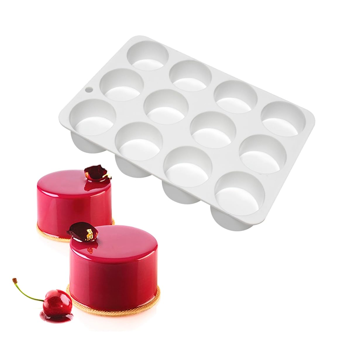 Cylinder Silicone Soap Mold Round Silicone Molds for Handmade Soap Making, Lotion Bars, Chocolate, Cake Mold (A_ Cylinder)