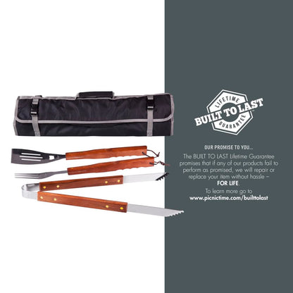 NFL Dallas Cowboys BBQ Tote with Digital Print (3 Piece), One Size, Black