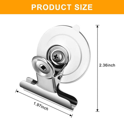 Aufind 12 Packs Suction Cup Clip, Plastic Round Clamp Holder for Hanging Kitchen, Bathroom, Office Accessories