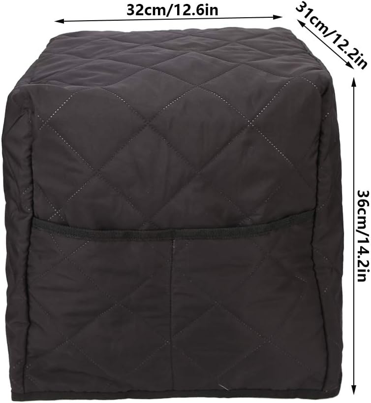 Washable Black Coffee Machine Cover, Protection for Kitchen Appliances