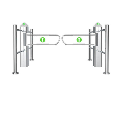 Automatic Public Entrance Turnstile with Infrared Detection Swing Gate with LED Indicators One-Way Access