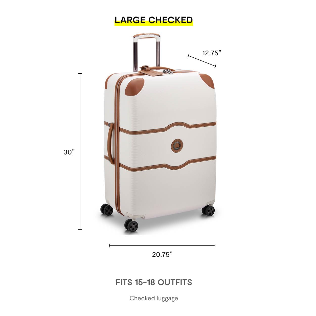 DELSEY PARIS Chatelet Air 2.0 Hardside Luggage with Spinner Wheels, Angora, 3 Piece Set, (19/24/28)