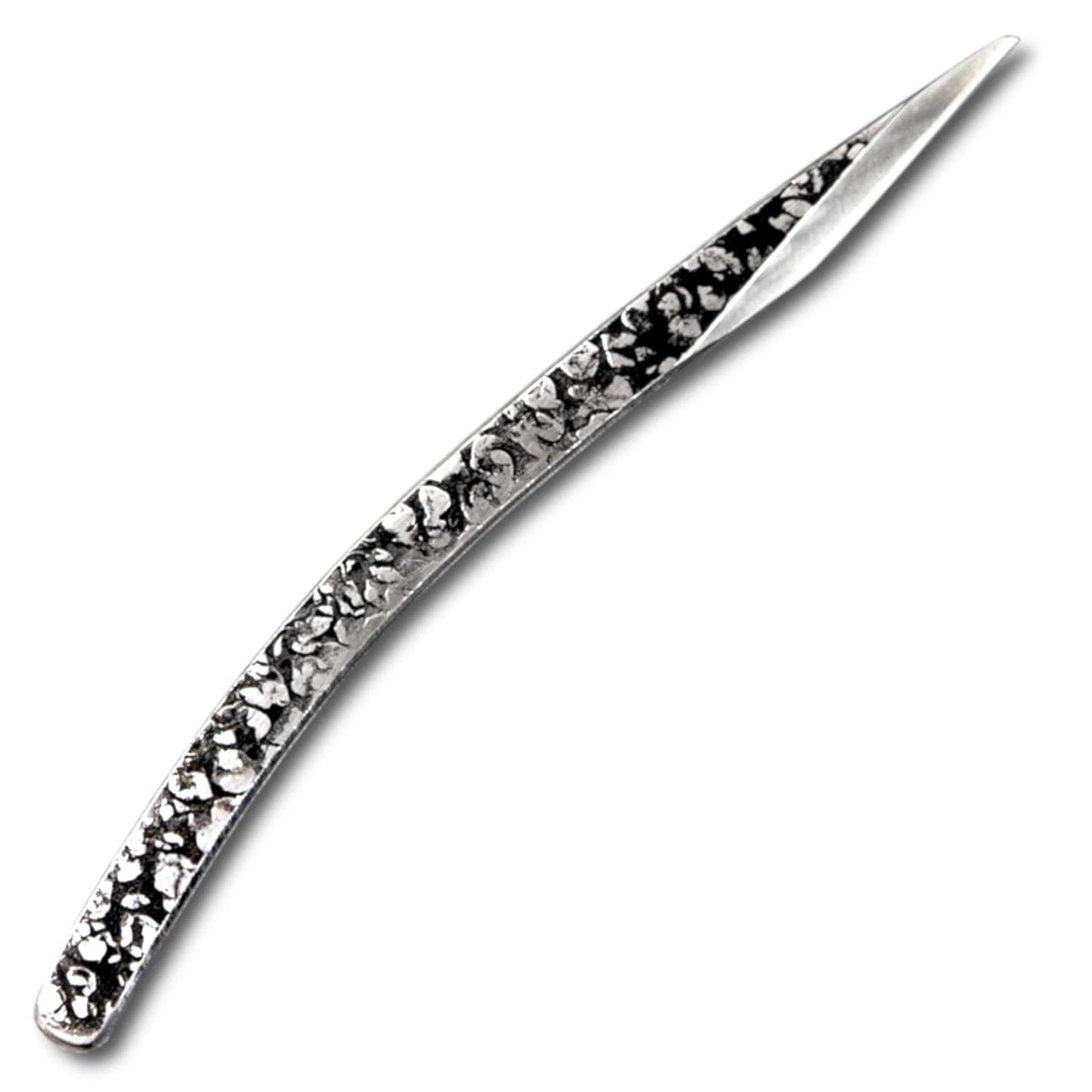 KAKURI Kiridashi Knife 12mm (Curved) Right Hand for Woodworking, Marking, Carving, Whittling, Professional Hand Forged Razor Sharp Japanese Carbon Steel Blade with Hammered Pattern, Made in JAPAN