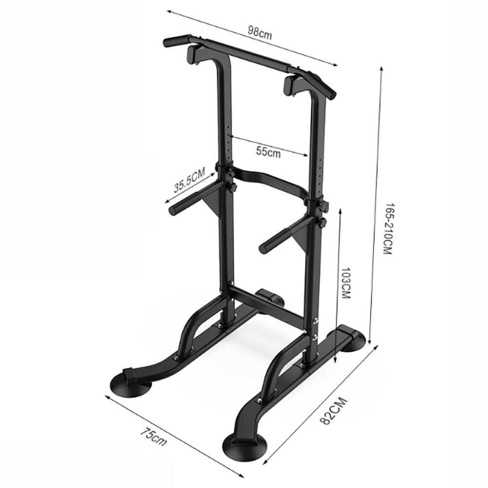 TsoLay Power Tower Pull Up Station, Multi-Functional Strength Training Fitness Workout Station, Pull Up Bar Free Standing with 10 Levels Adjustable Height, for Home Gym Strength Training Workout