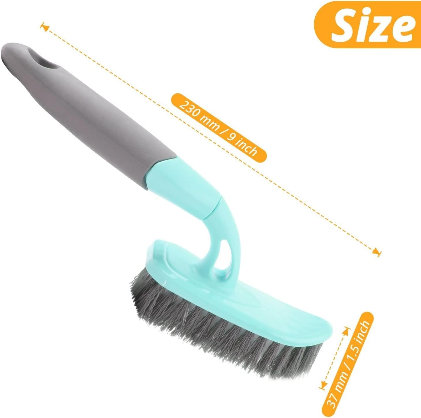 Scrub Brush, Cleaning Shower Scrubber with 9 Inch Ergonomic Handle, Heavy Duty Brush for Bathroom, Floor