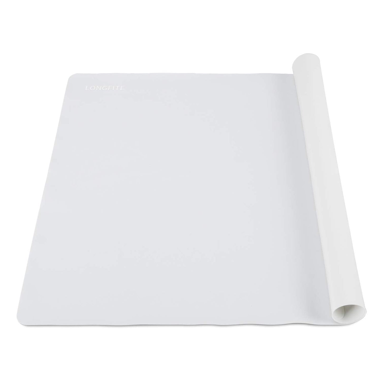 LONGFITE Silicone Baking Mat 23.6''x19.7'' Extra Large for Dough Rolling Pastry Fondant Mat Nonstick and Nonskid Heat Resistent, Countertop Protector, Dining Table Mat and Placemat (Extra Large, Gray)