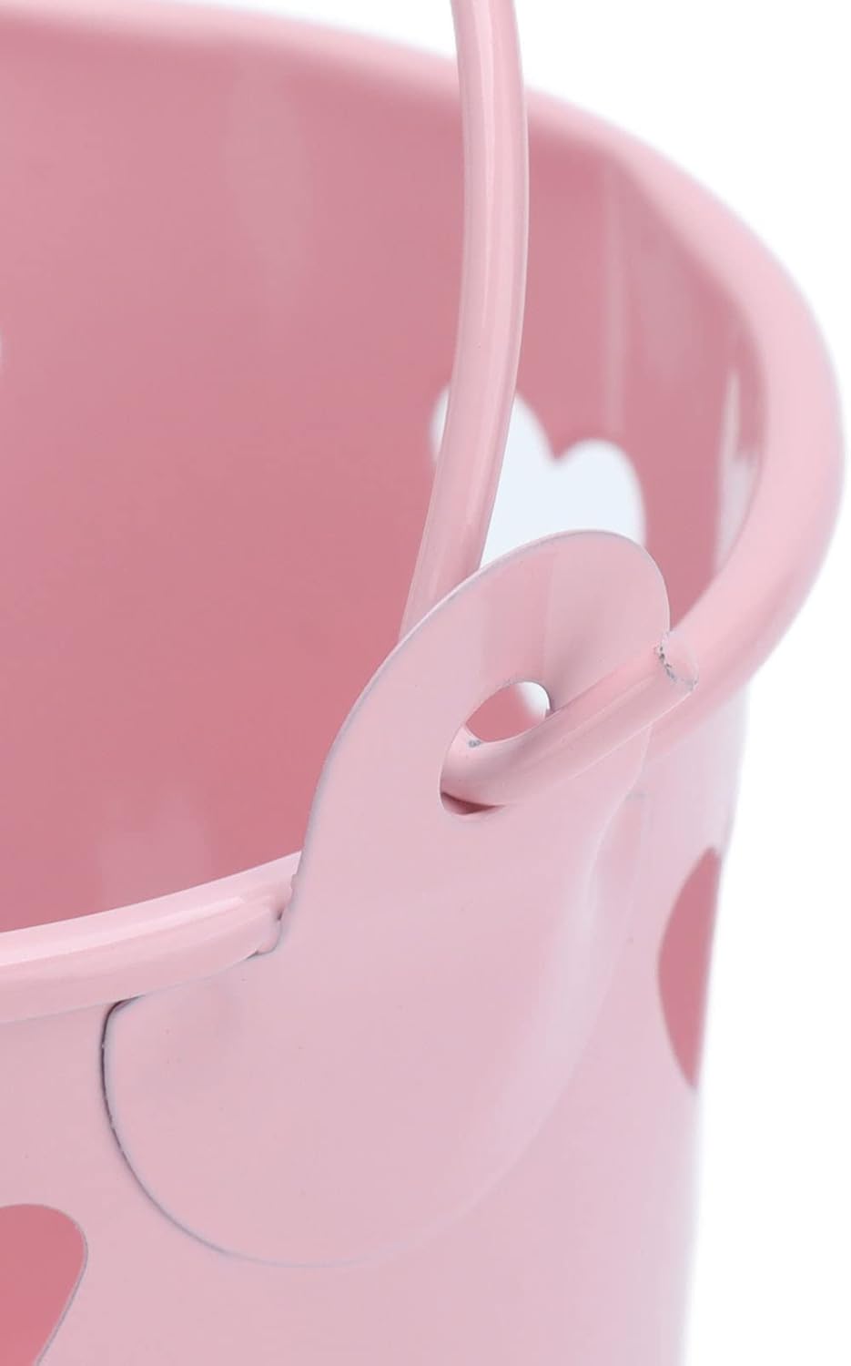 Tinplate Metal Bucket with Handle, 12pcs Mini Hollow Love Candy and Snack Storage Tin Bucket for Gardening Crafts, Home