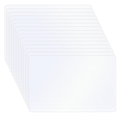 Oqqlin 15 Pcs Flexible Plastic Cutting Mats, 17 x 11 Inch Clear Plastic Cutting Board Mats Wipeable Frosted Placemats for Kitchen, Cooking, Table, Writing