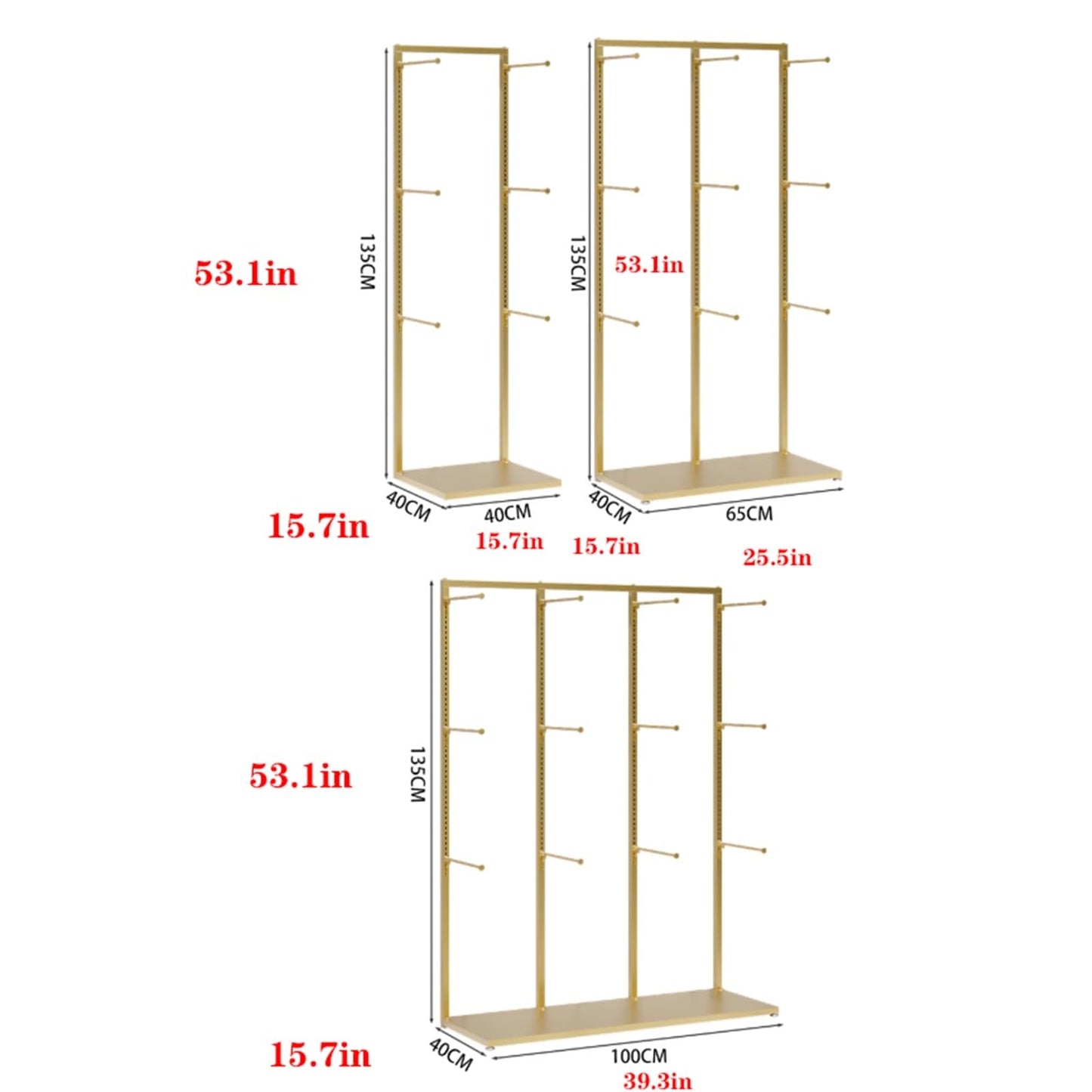 Metals Underwear Display Stand, Clothing Store Boutiques Lingerie Garment Rack, Commercial Retail Shelves, for Lingerie Socks Bra Panties Scarves, 3 Tier(White,40 * 40 * 135cm)