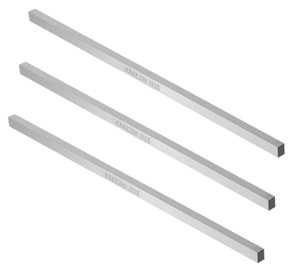 XMHF 3pcs Lathe HSS Square Cutting Tool Bits Bar Rectangular Lathe Fly Cutter Mill Blank 6x6x200mm