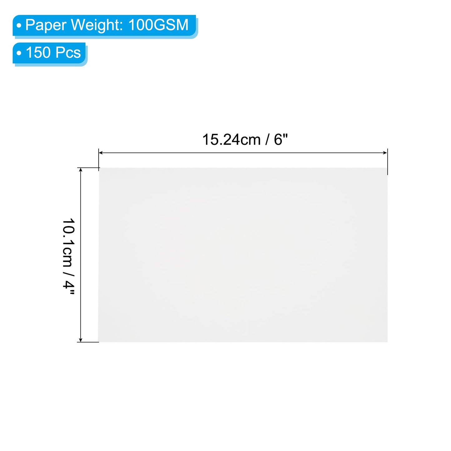 PATIKIL 150 Sheets Vellum Paper 4x6, Translucent, 100GSM for Invitations, Crafts, Sketching, Drawing